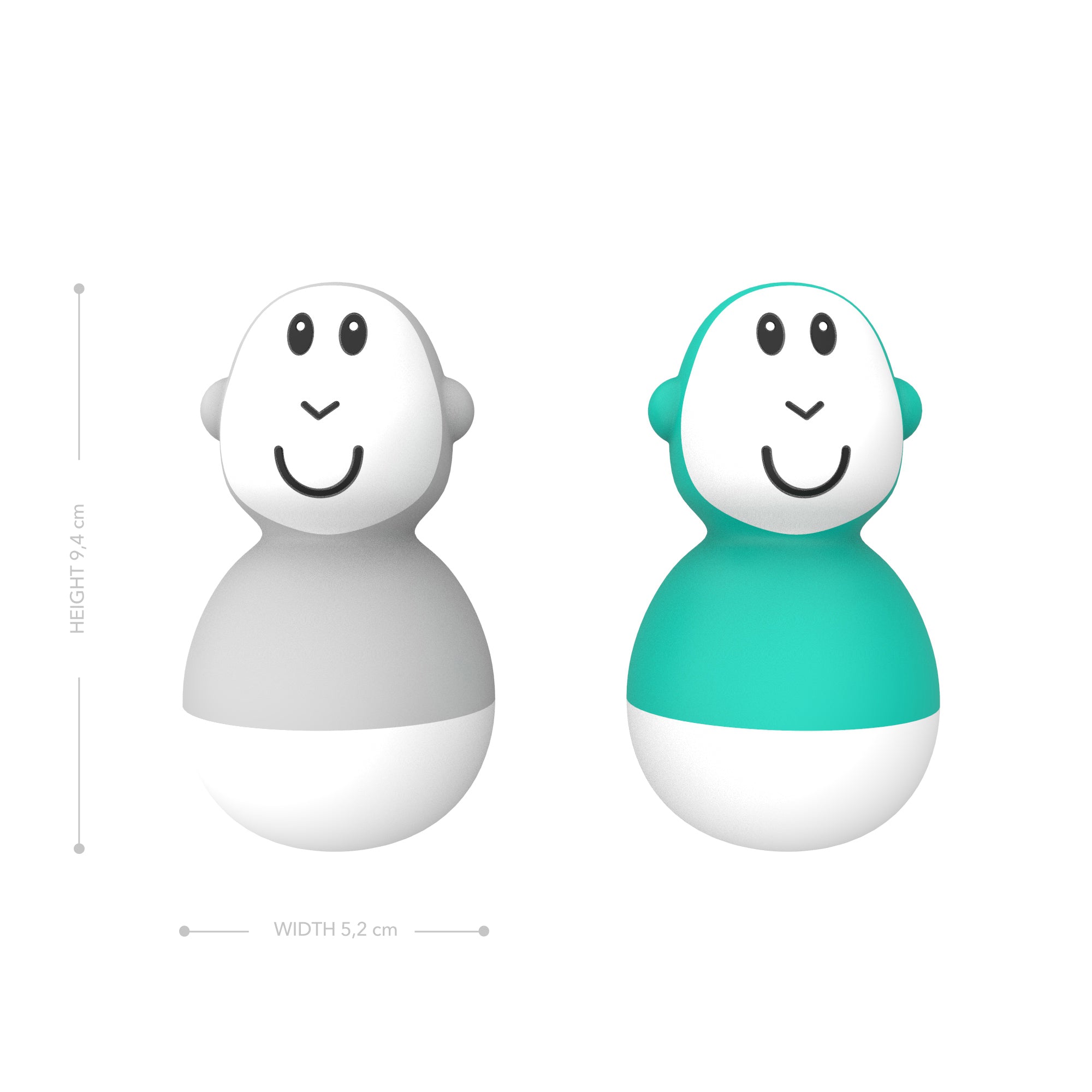 Cool Grey & Green Bathtime Wobblers