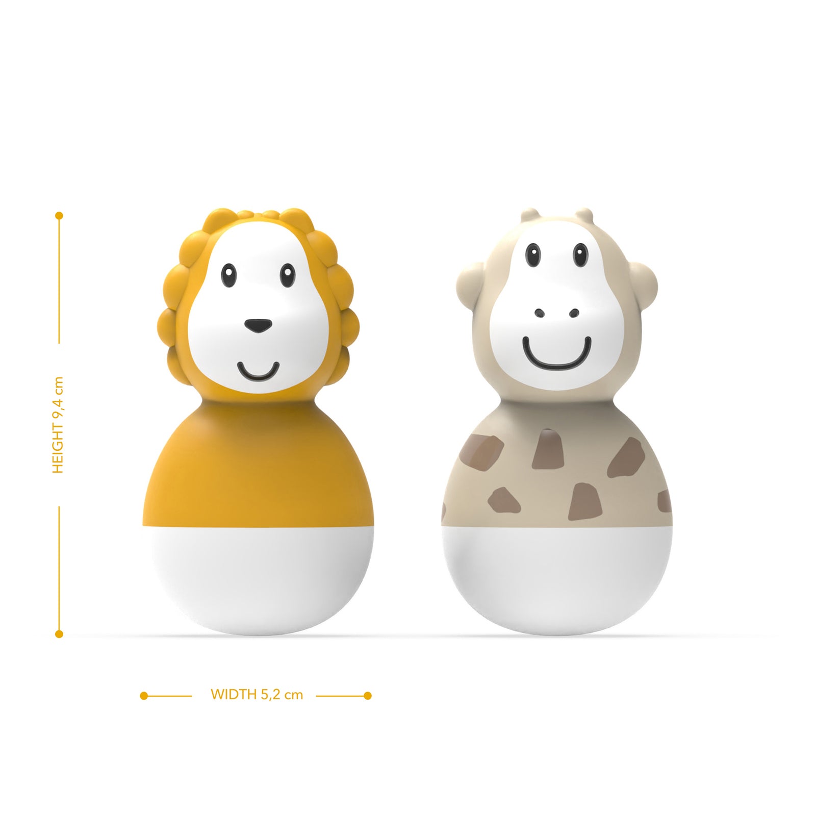Bathtime Wobblers Lion & Giraffe