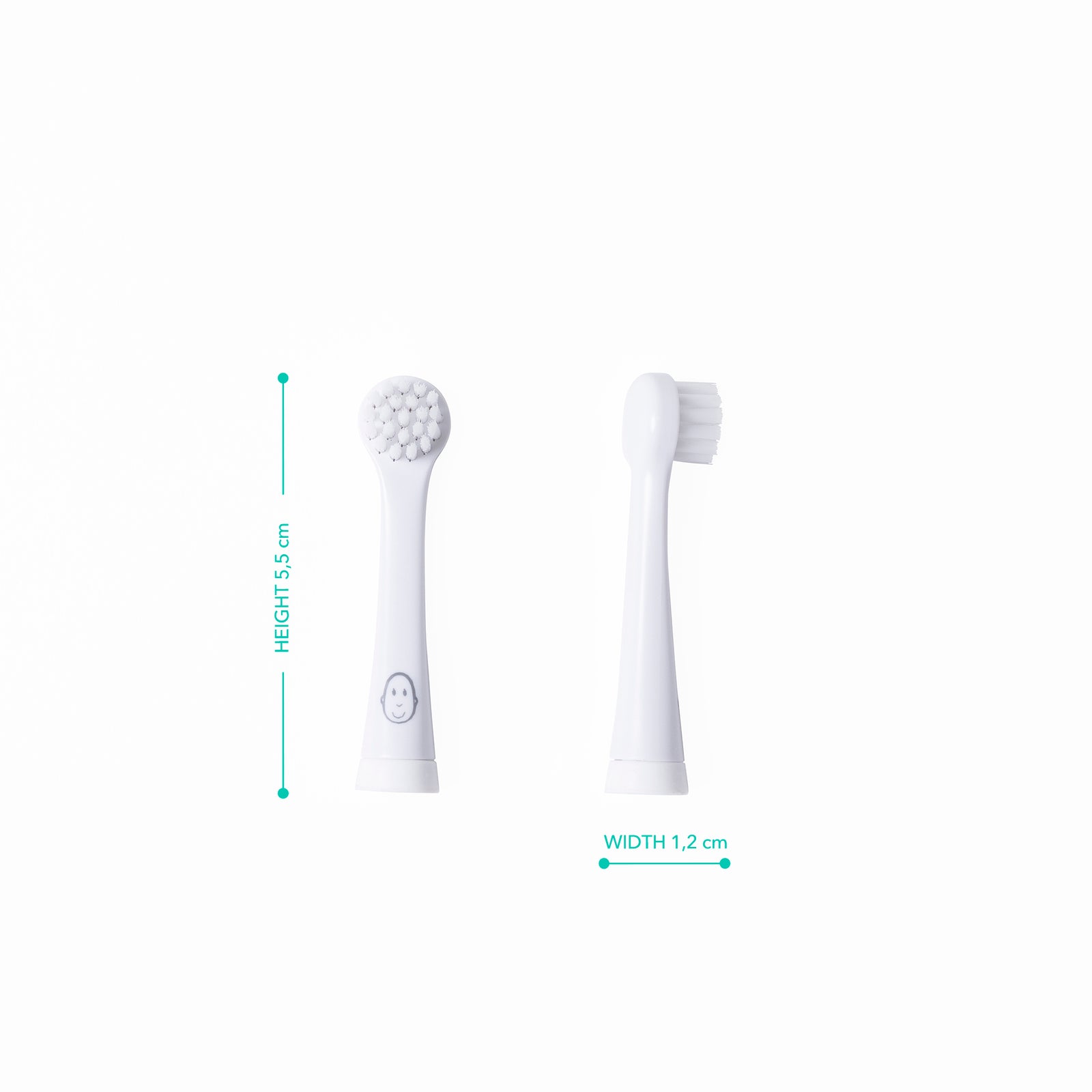 Baby Electric Sonic Toothbrush Replacement Heads (2 Pack)