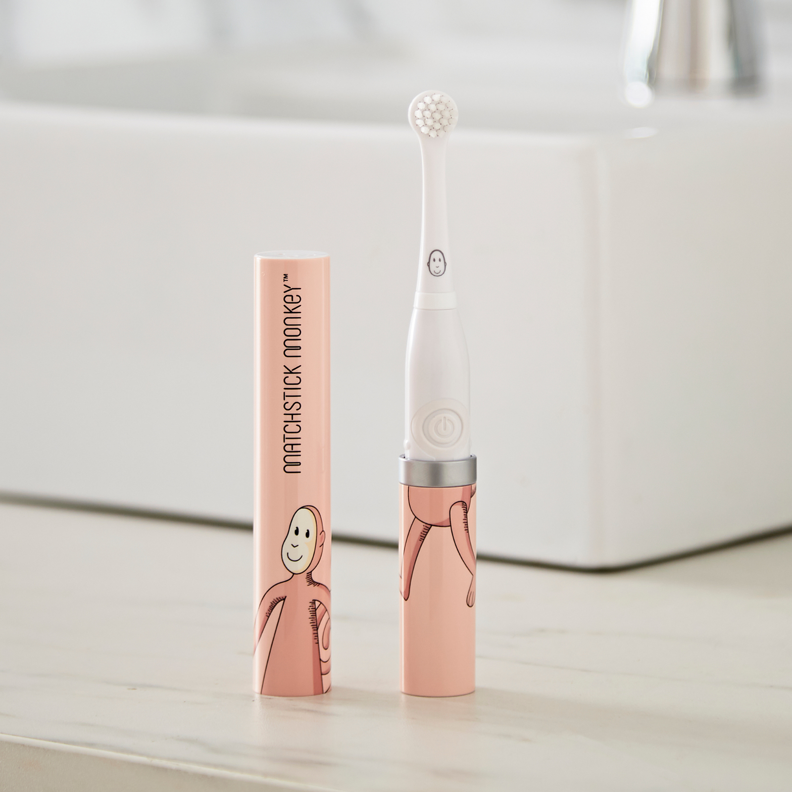 Baby Electric Sonic Toothbrush Dusty Pink