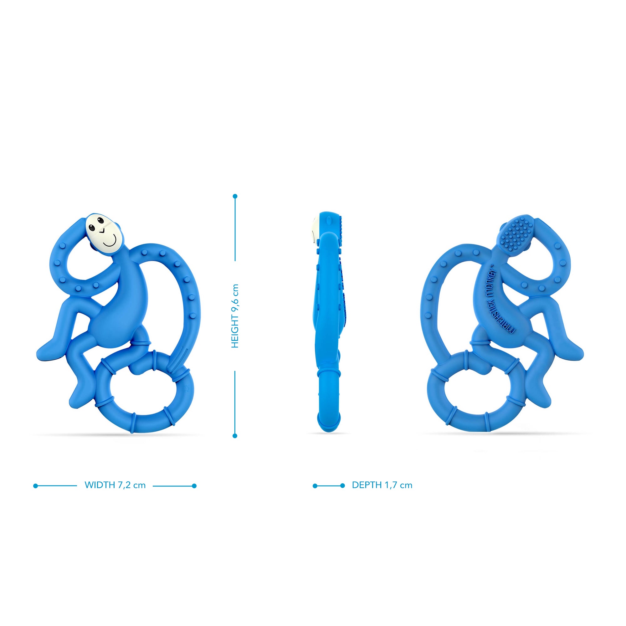Blue Mini Monkey Teether
