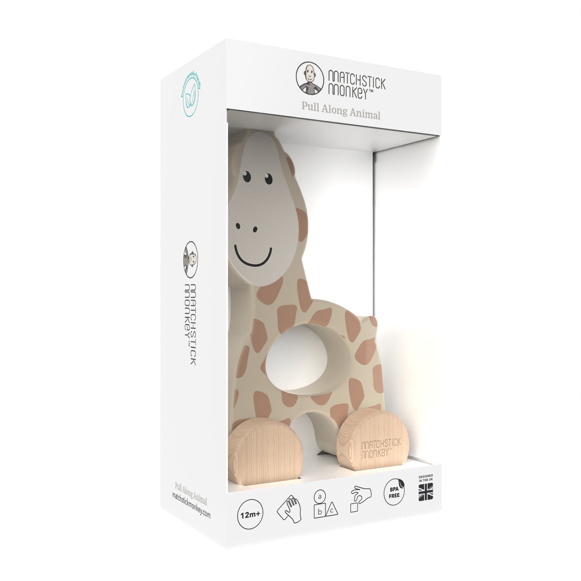 Wooden Pull Along Toy Giraffe