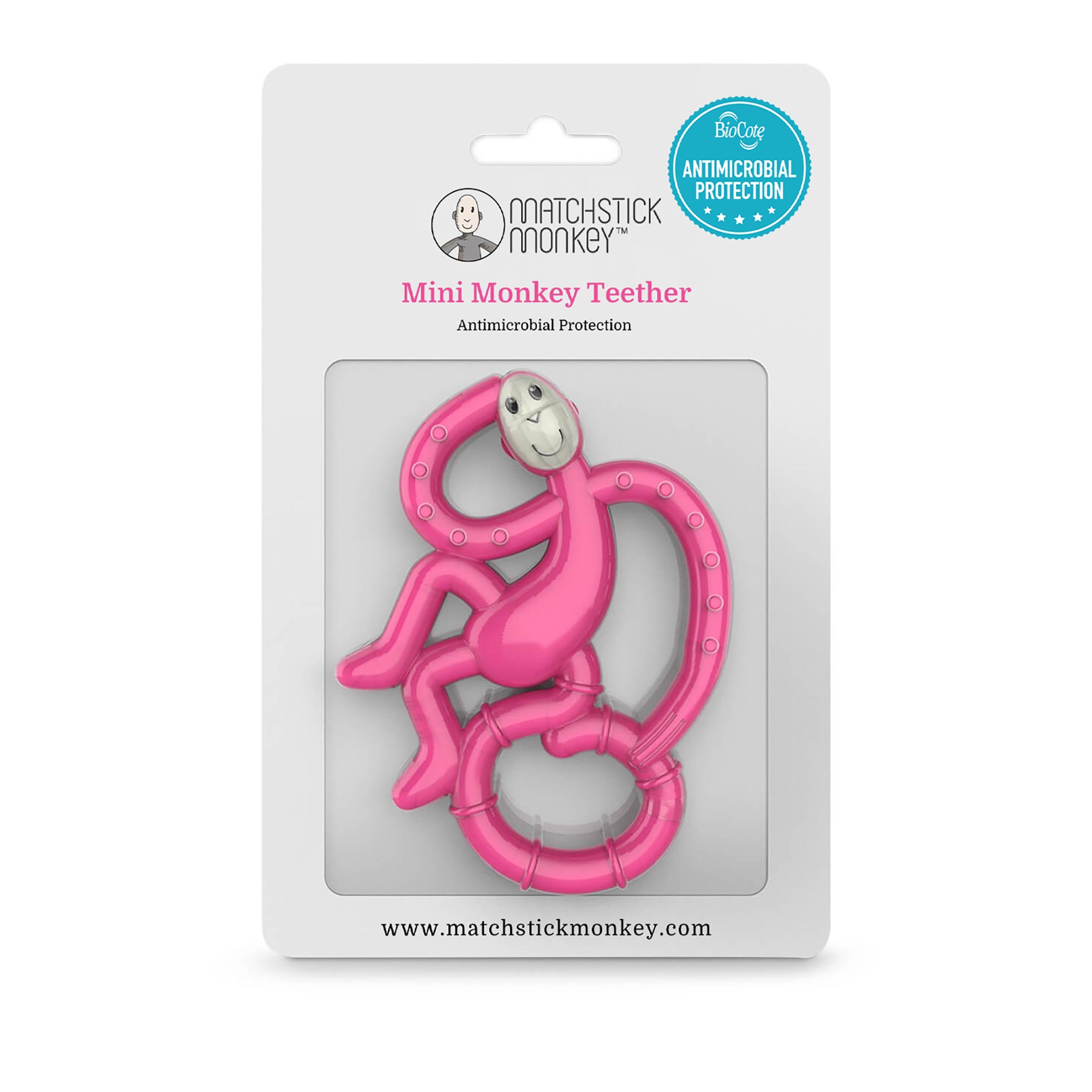 Pink Mini Monkey Teether