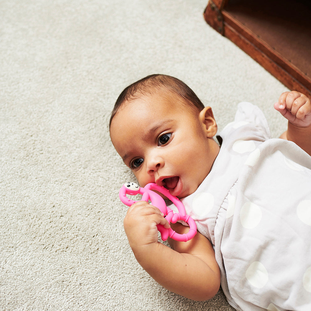 Pink Mini Monkey Teether