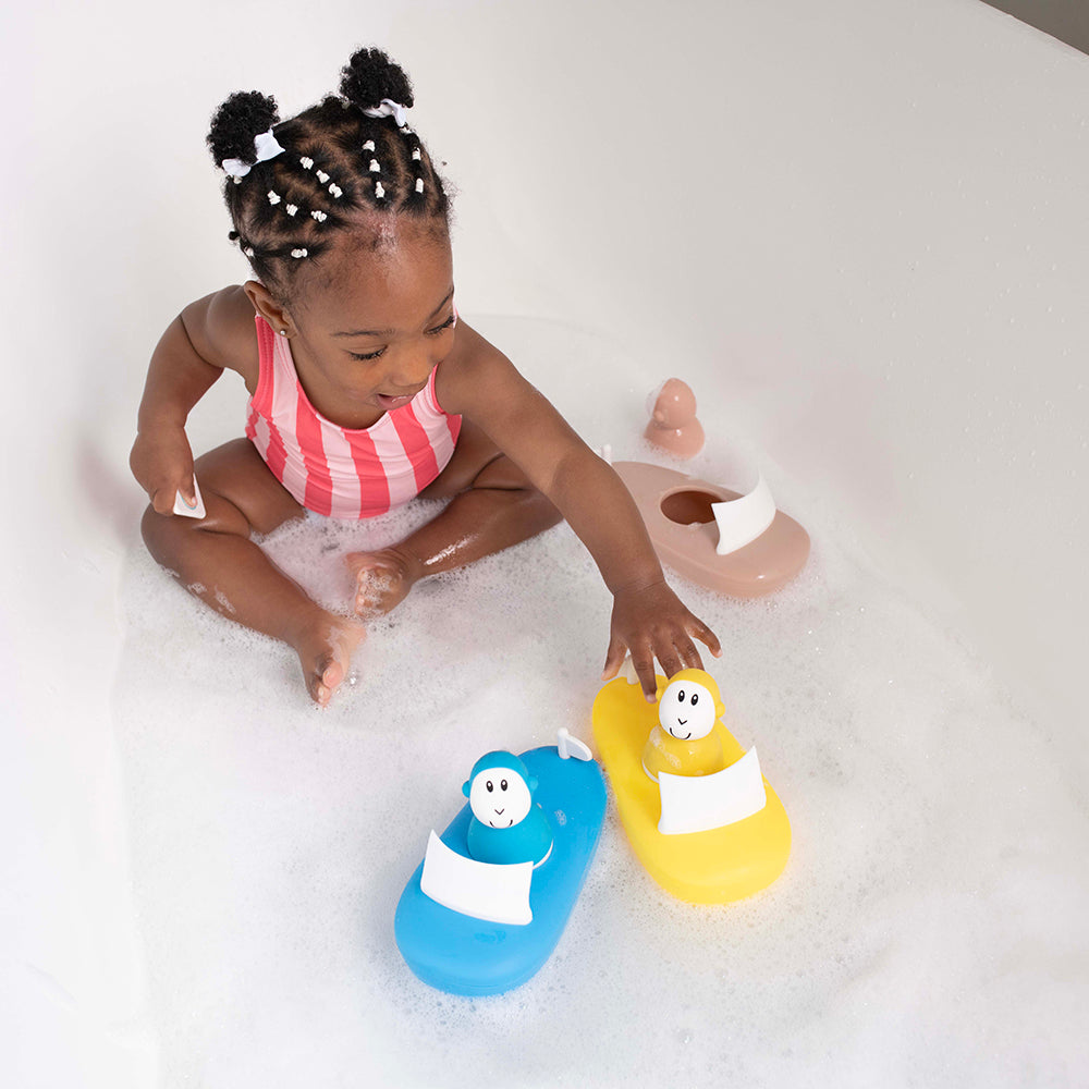 Bath Toy Boat Set - Dusty Pink