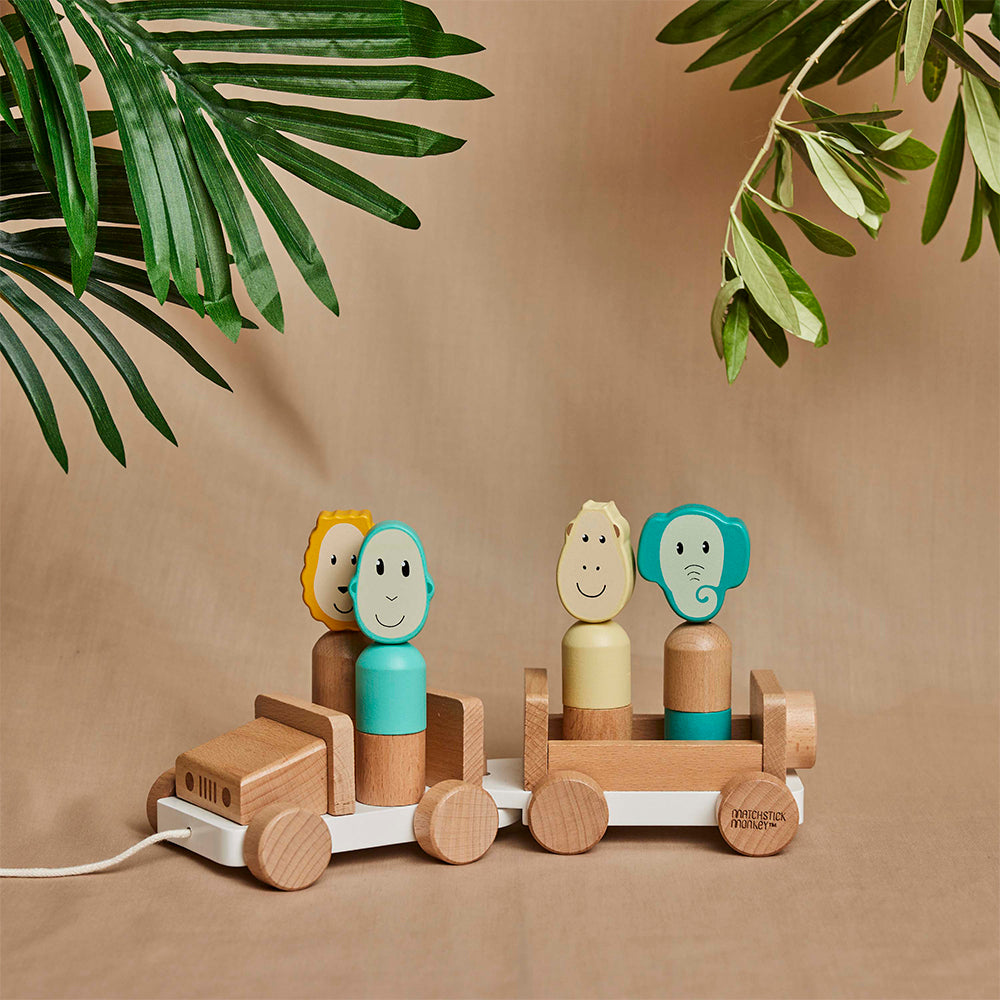 Wooden Safari Jeep Toy