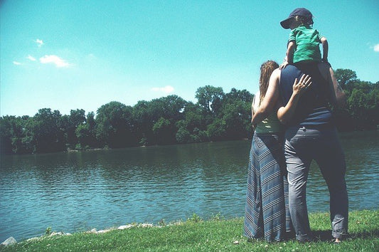 Family on a day out