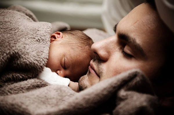 Father and Baby Sleeping on Father's Day
