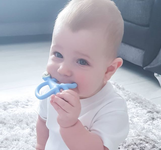Instagram Baby Matchstick Monkey Blue Teether
