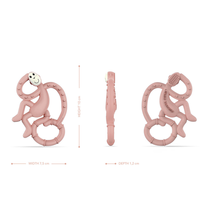Dusty Pink Mini Monkey Teether