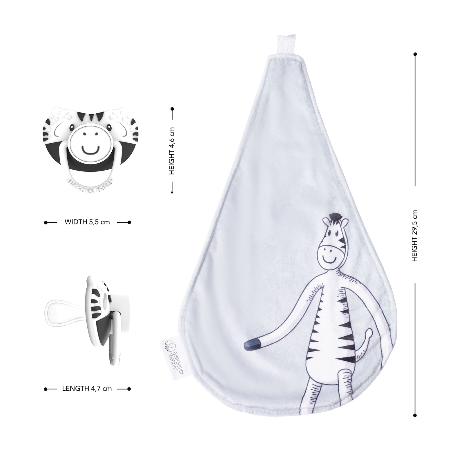 Teething Soother and Comforter Zippy Zebra - All In One