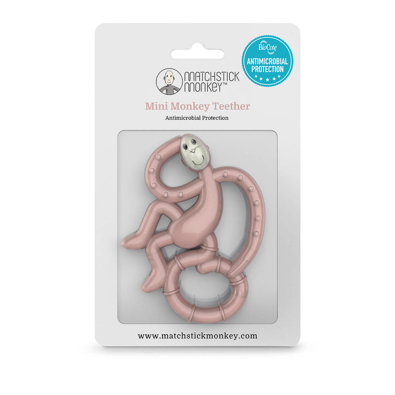Dusty Pink Mini Monkey Teether