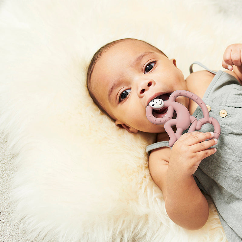 Dusty Pink Mini Monkey Teether