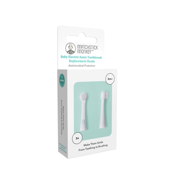 Baby Electric Sonic Toothbrush Replacement Heads (2 Pack)