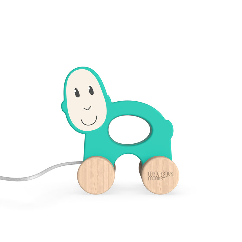 Wooden Pull Along Toy Monkey