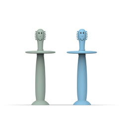 Mint Green and Light Blue Training Toothbrush with Stopper