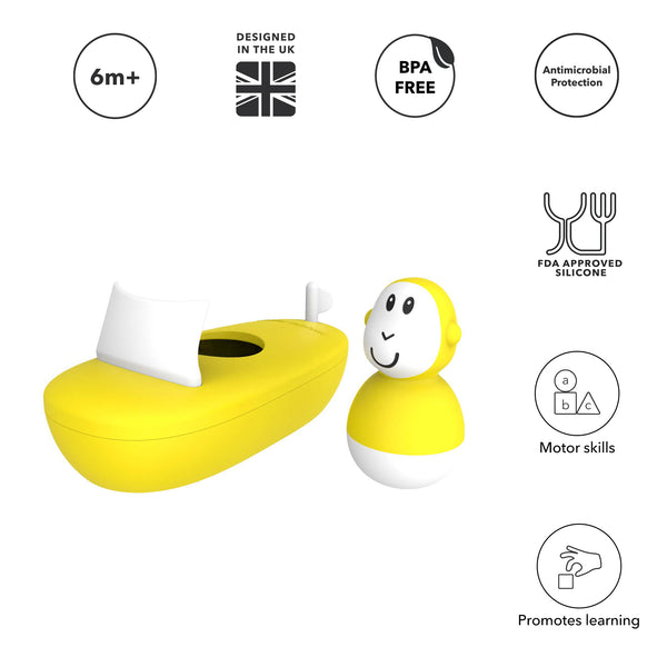 Yellow Bathtime Boat Set