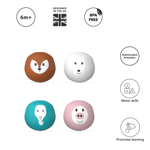 Bathtime Rocks (Fox, Pig, Elephant & Polar Bear)