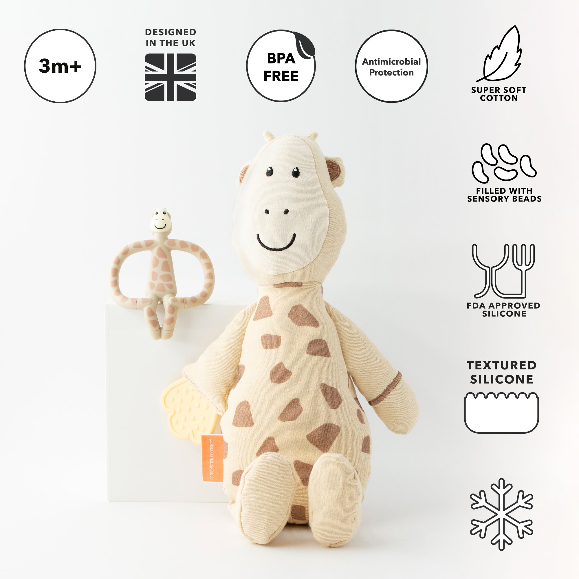 Sensory Teething Teddy Set - Giraffe