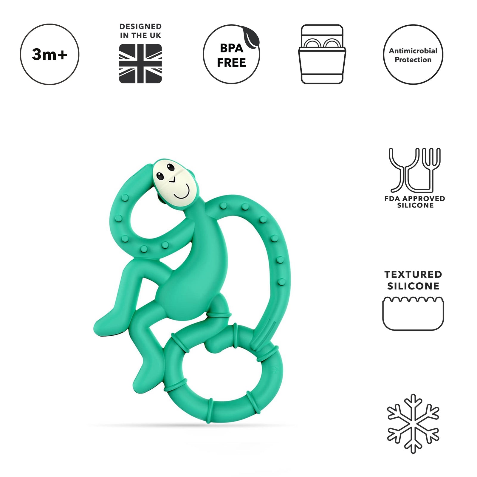 Green Mini Monkey Teether