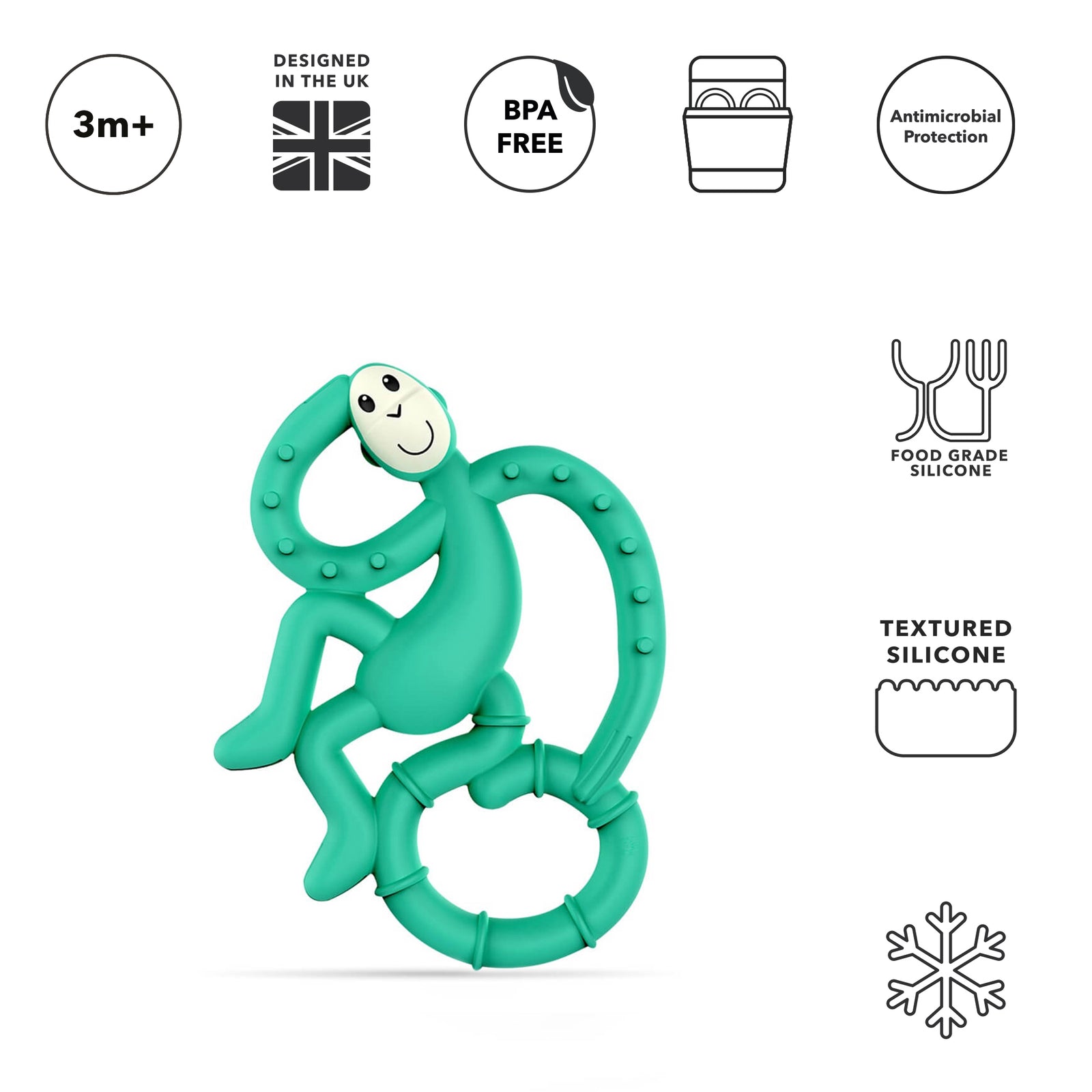 Green Mini Monkey Teether