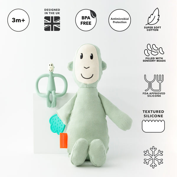 Sensory Teething Teddy Set - Monkey