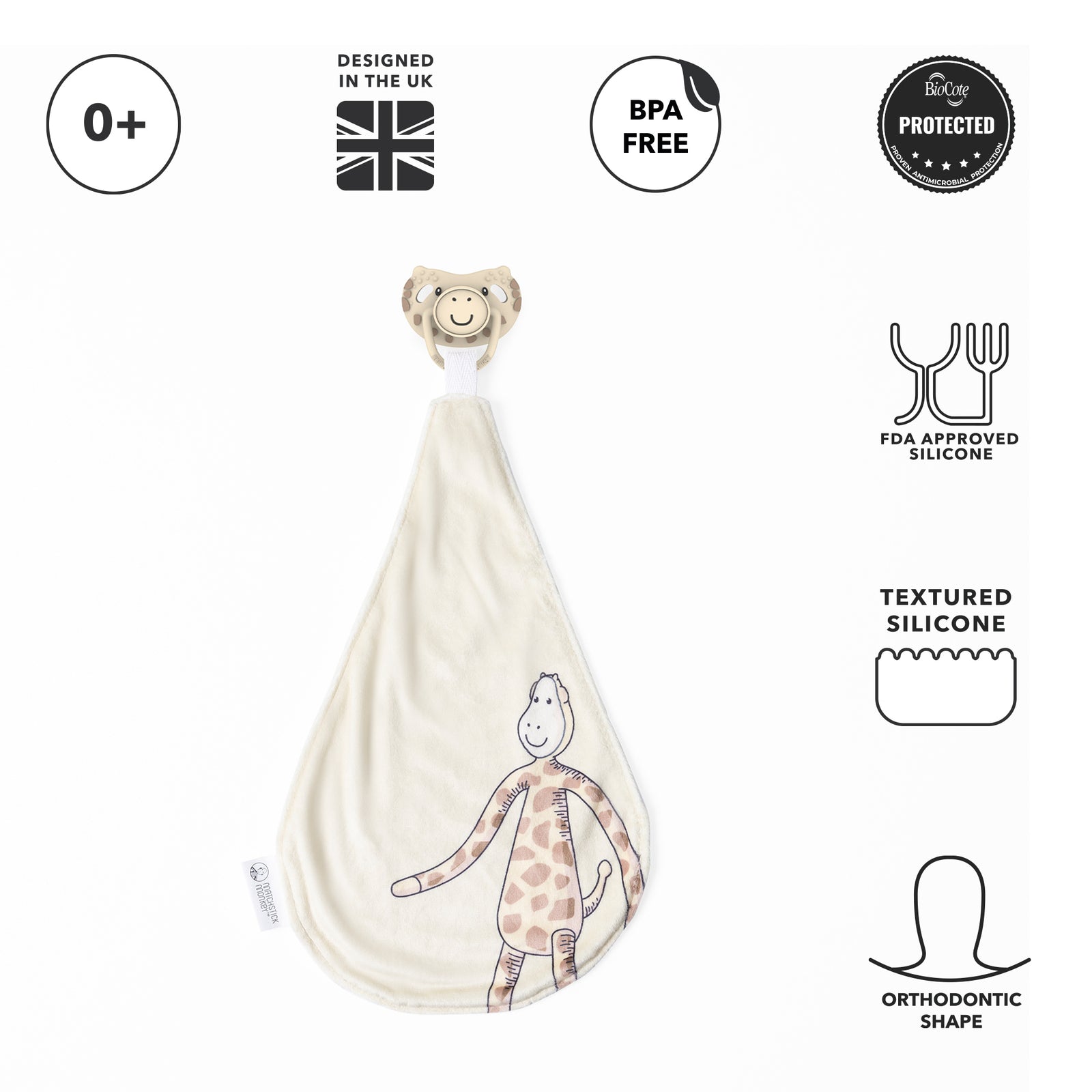 Teething Soother and Comforter Gigi Giraffe - All In One