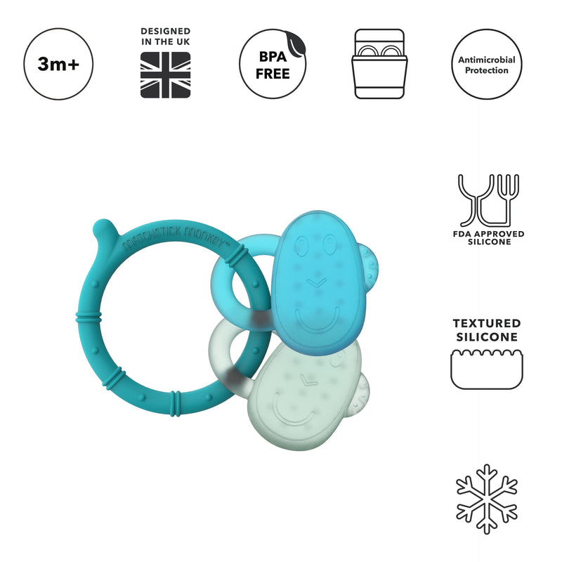 Blue & Mint Green Cooling Teether