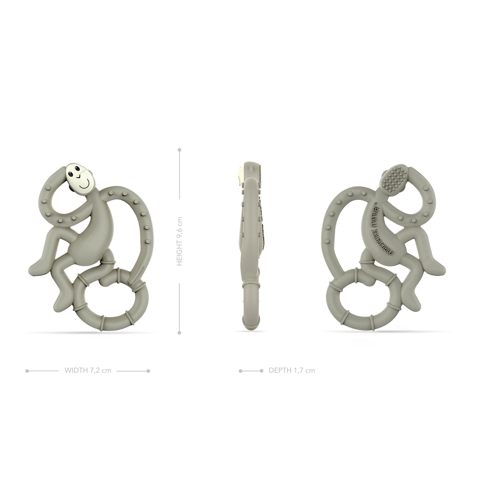 Grey Mini Monkey Teether