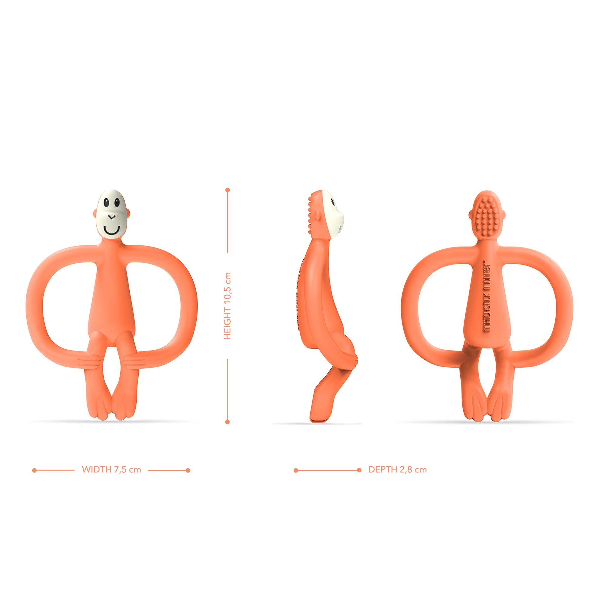 Orange Monkey Teether