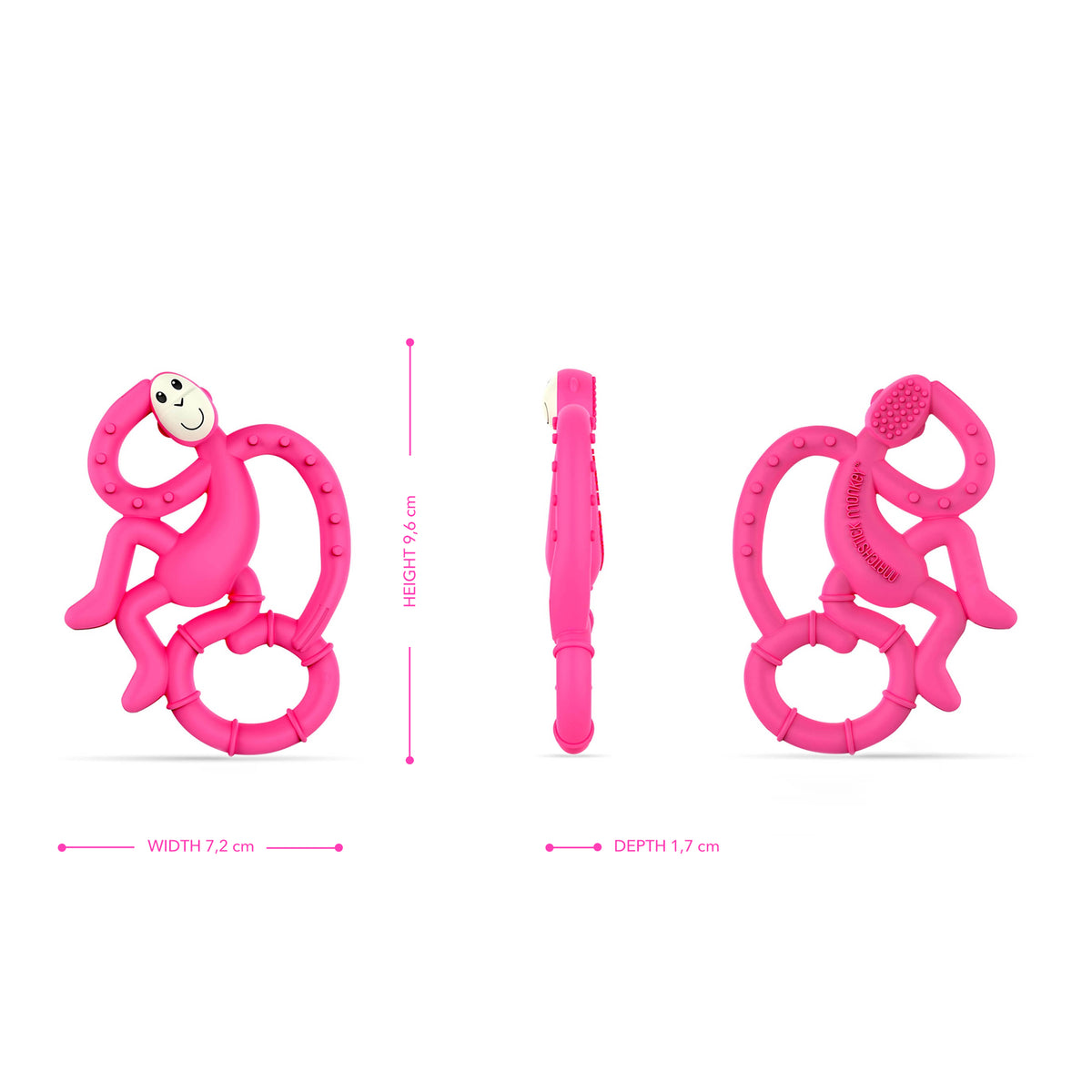 Pink Mini Monkey Teether