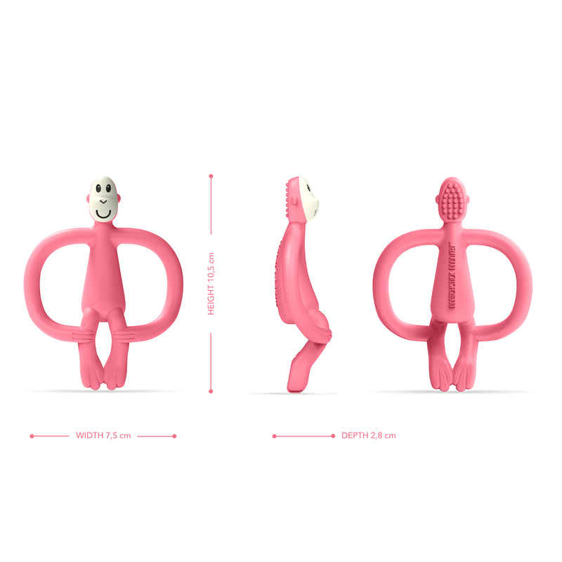 Matchstick Monkey Teether - Monkey Teething - Pink