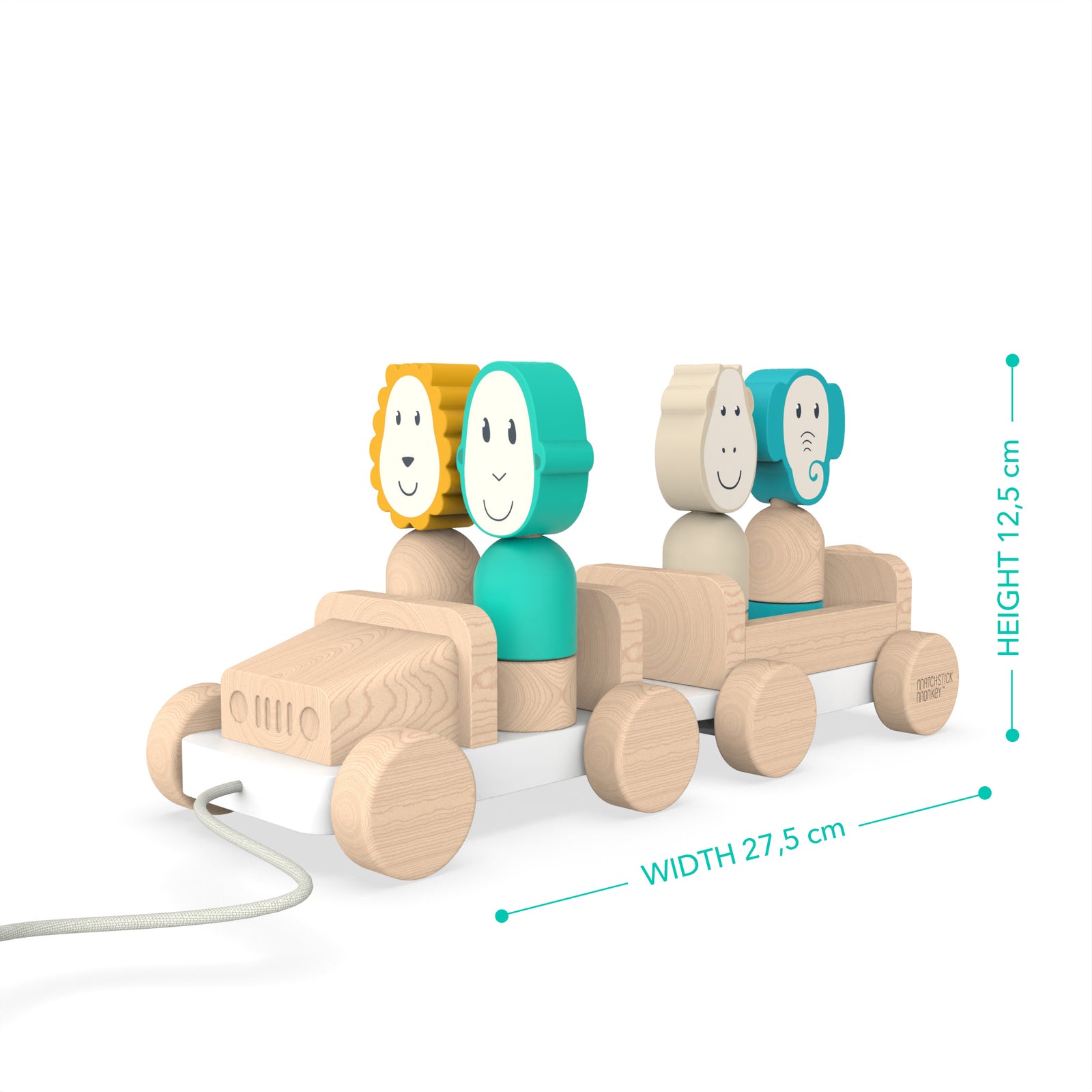 Wooden Safari Jeep Toy