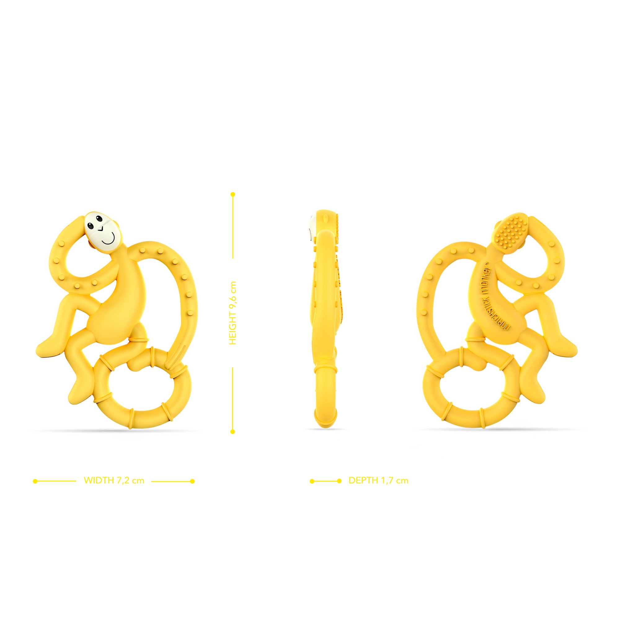 Yellow Mini Monkey Teether
