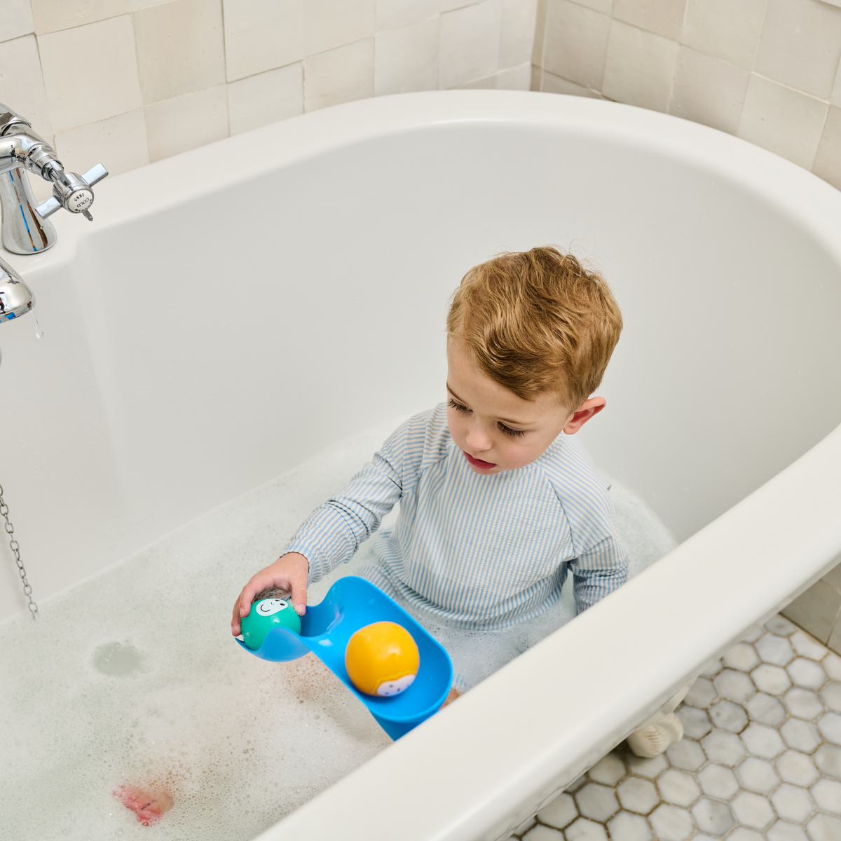 Blue Bathtime Slide Set