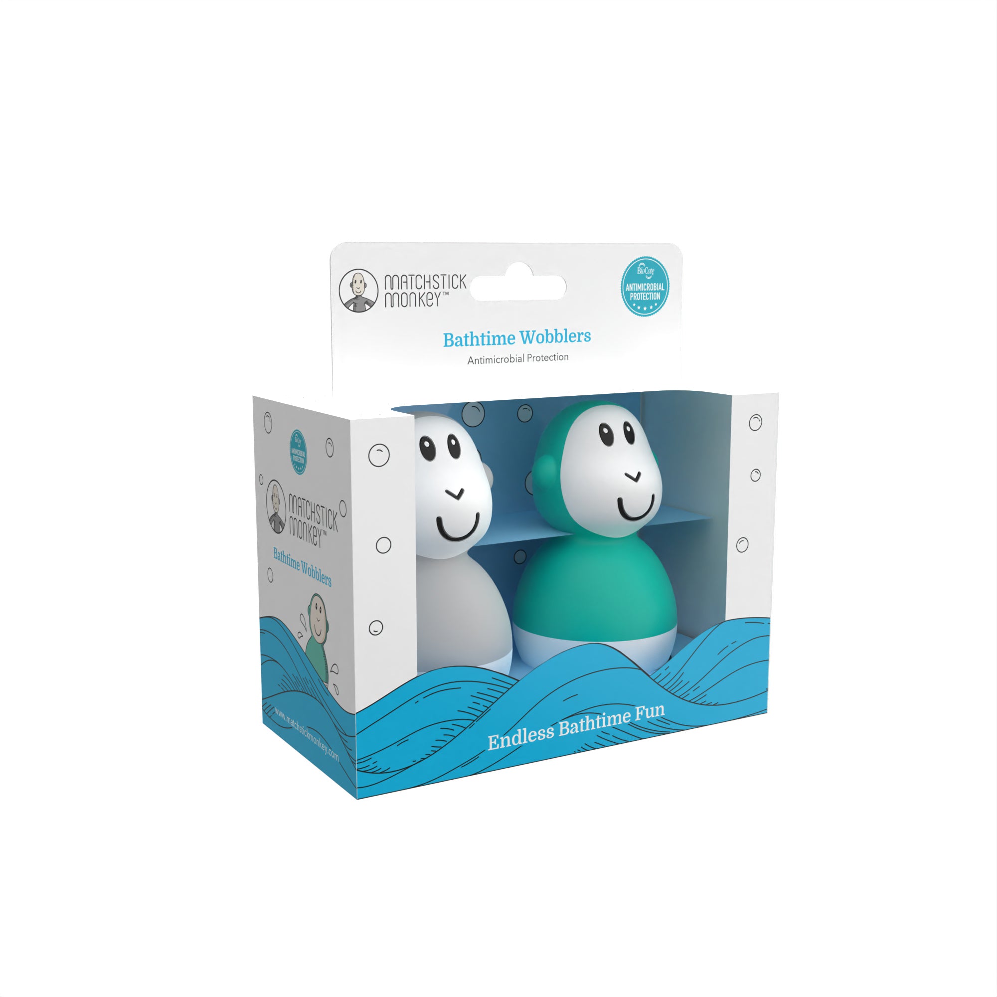 Cool Grey & Green Bathtime Wobblers