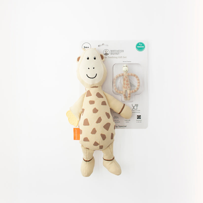Sensory Teething Teddy Set - Giraffe
