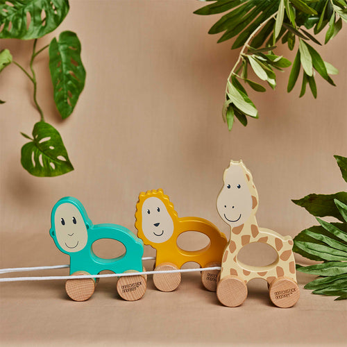 Wooden Pull Along Toy Lion