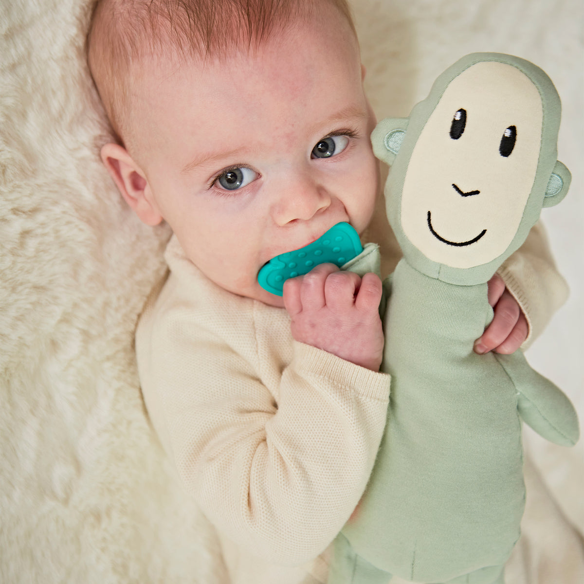 Sensory Teething Teddy Set - Monkey