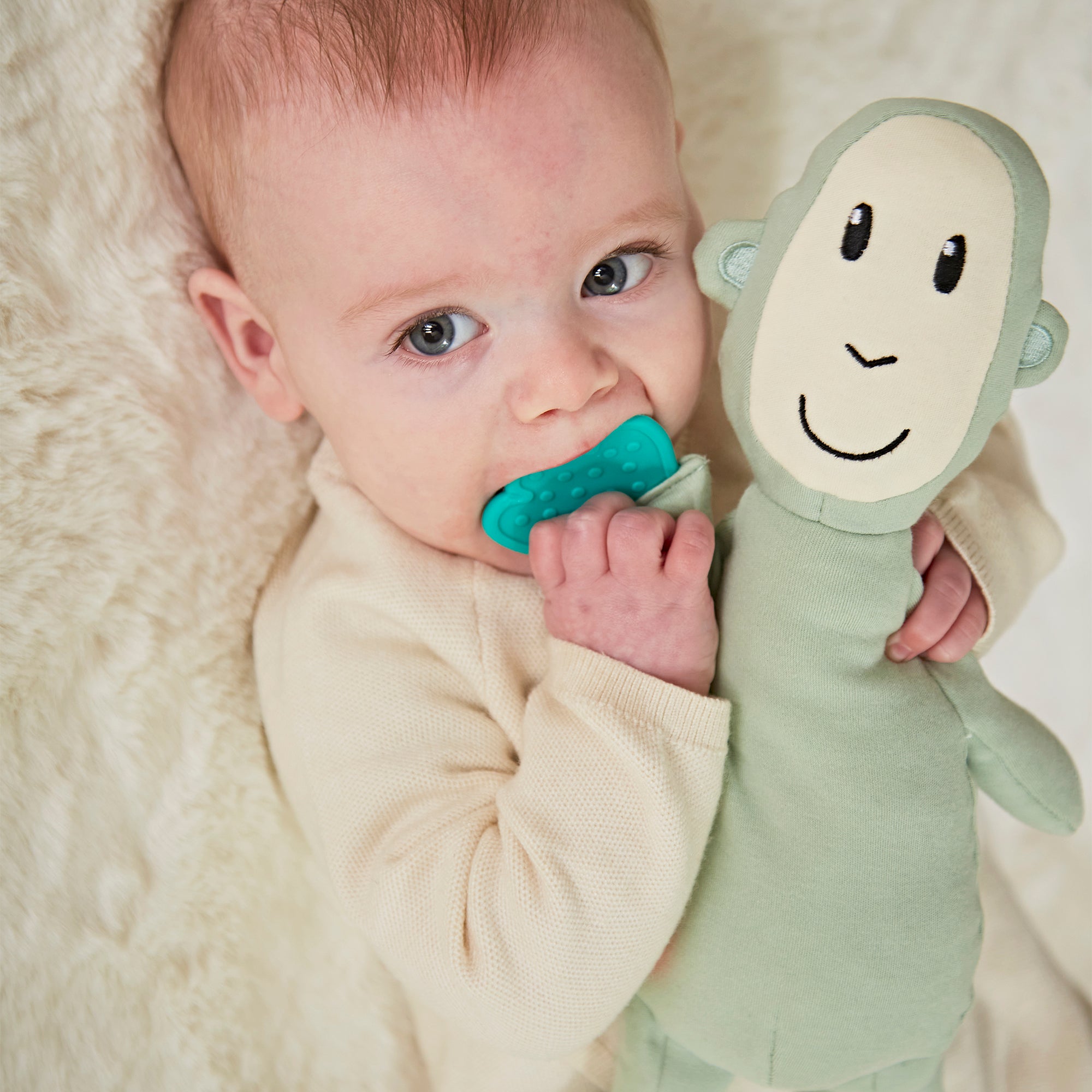 Sensory Teething Teddy Set - Monkey