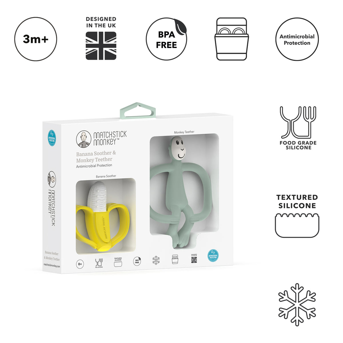 Monkey Teether & Banana Gift Set