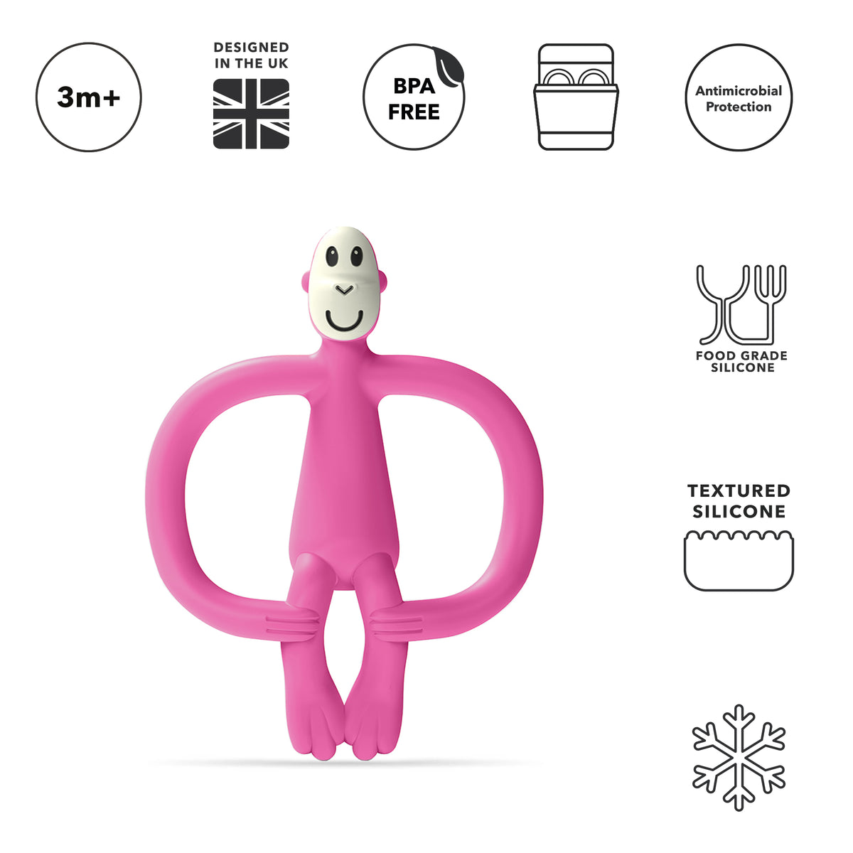 Pink Monkey Teether