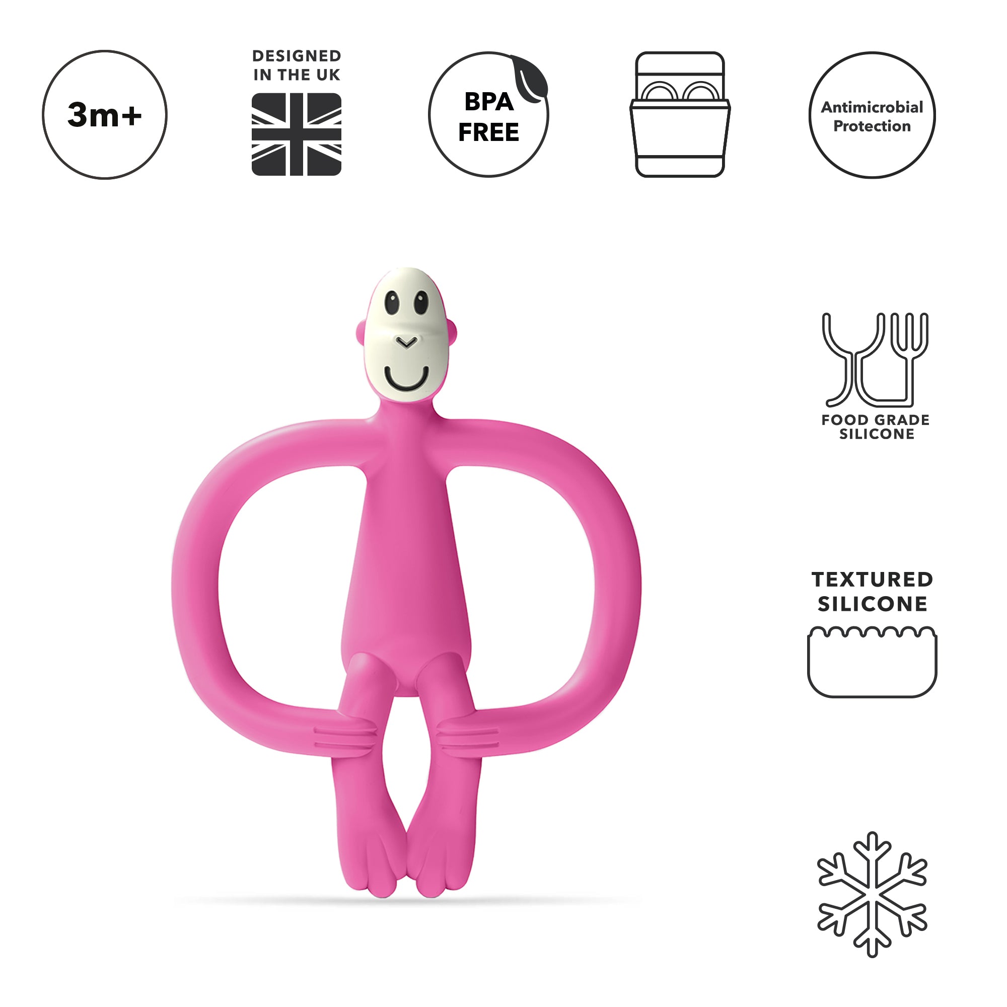 Pink Monkey Teether