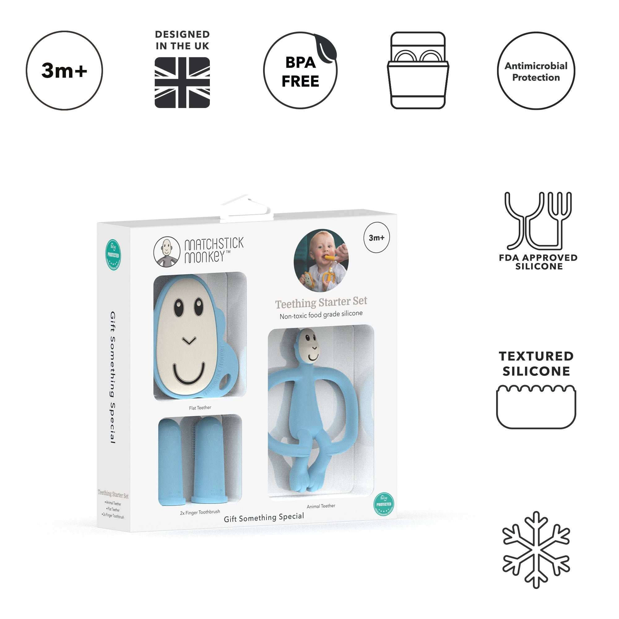 Light Blue Teething Starter Set