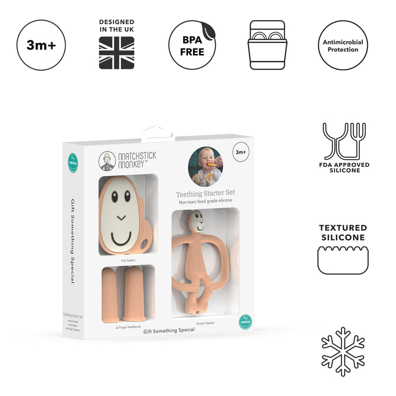 Peach Teething Starter Set