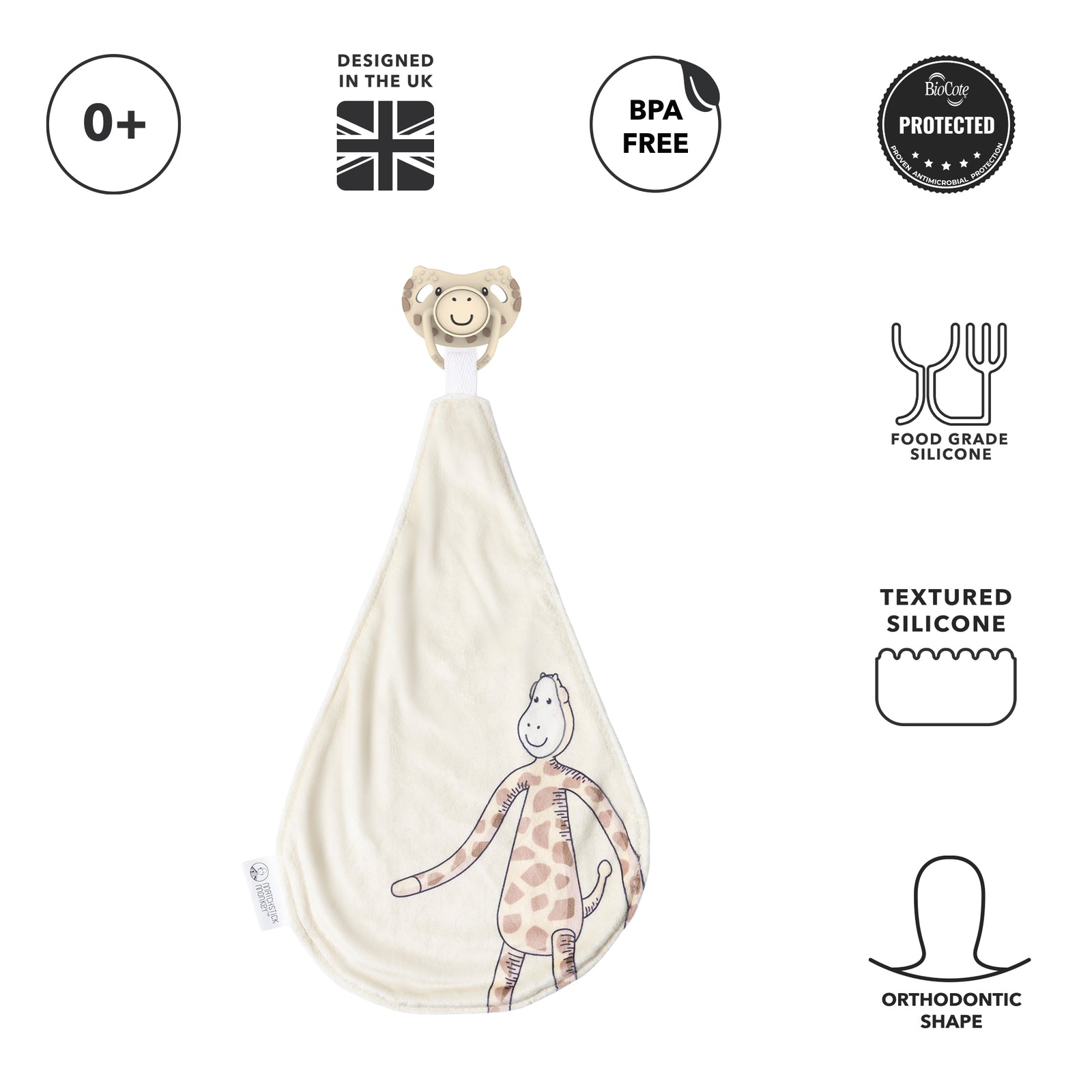 Teething Soother and Comforter Gigi Giraffe - All In One