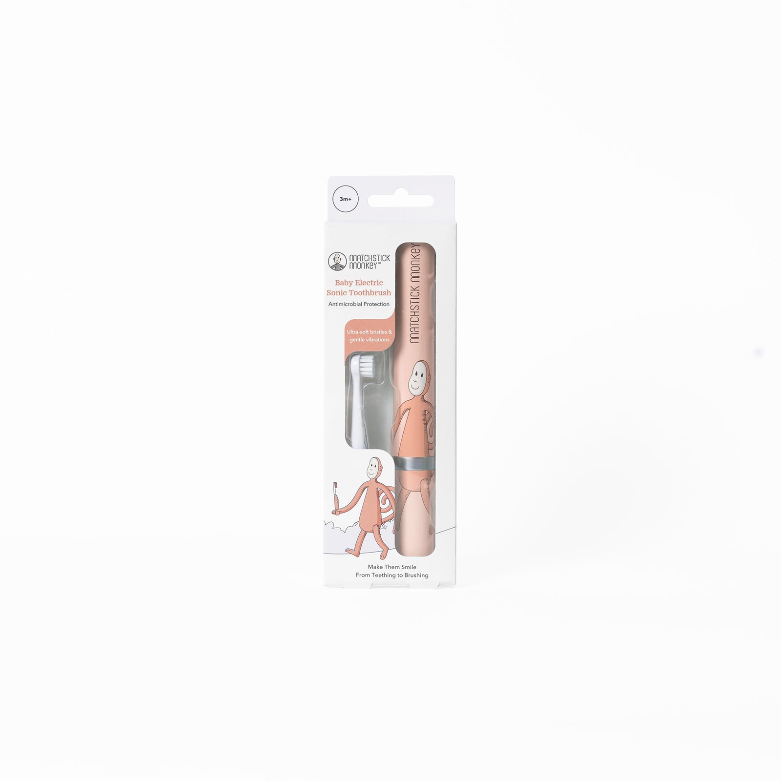 Baby Electric Sonic Toothbrush Dusty Pink
