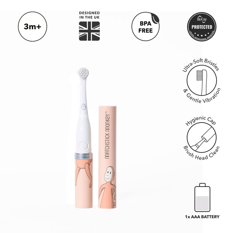 Baby Electric Sonic Toothbrush Dusty Pink