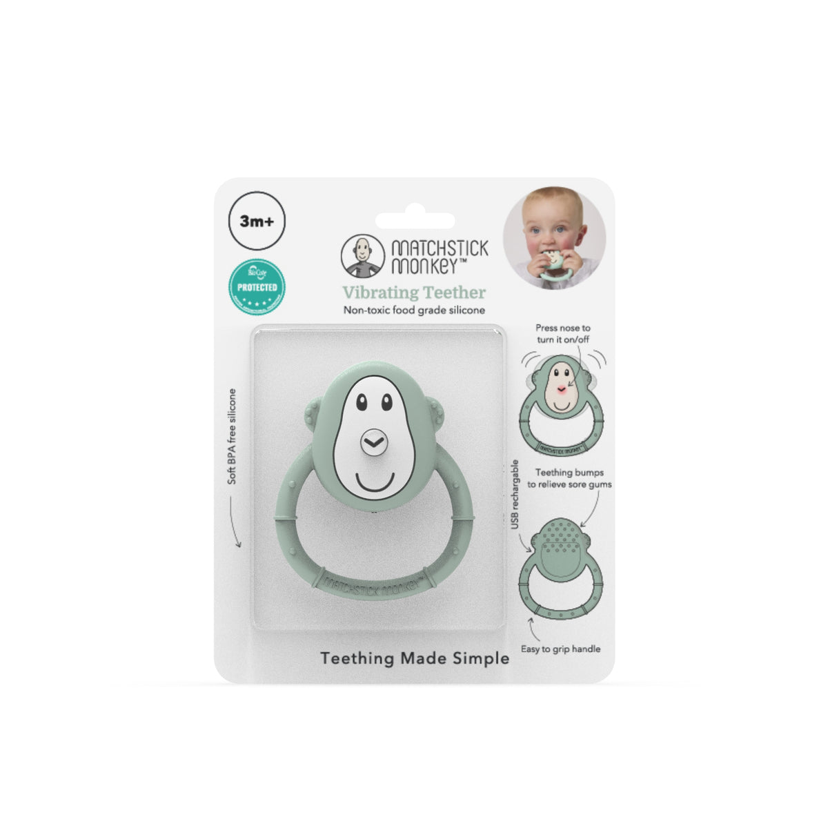 Mint Green Vibrating Teether