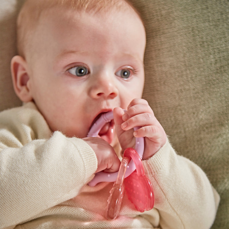 Lilac, Pink & Dusty Pink Cooling Teether